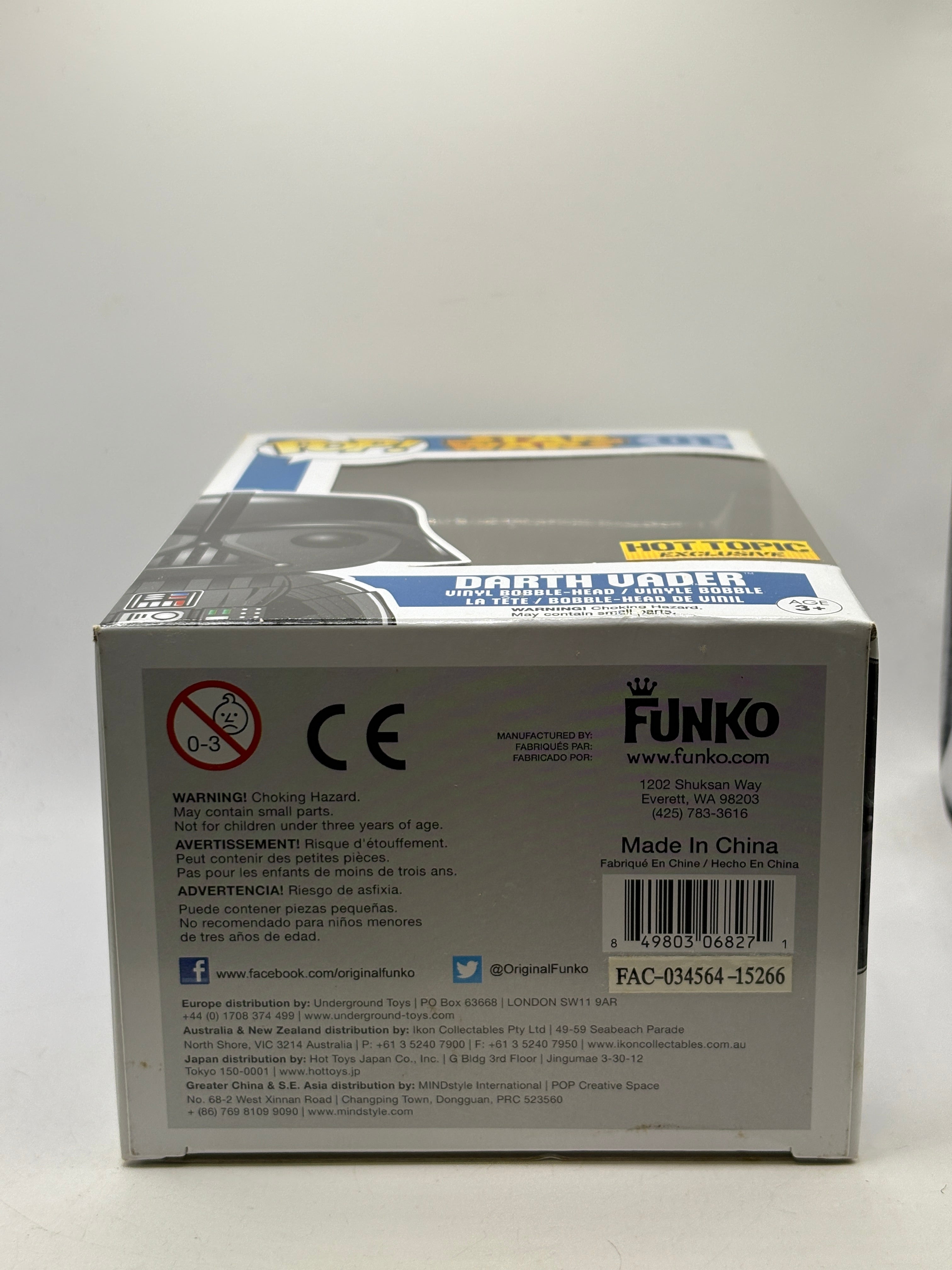 Funko POP! Star Wars #01 Darth Vader Chrome Vinyl Bobble-Head Hot Topic Exclusive, photo 6